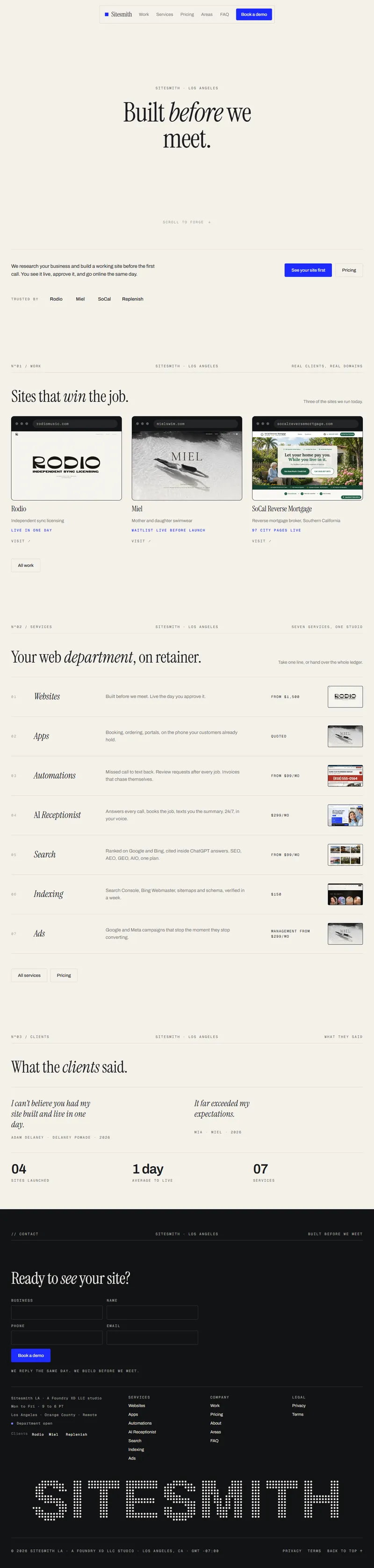 Sitesmith, websites for local business